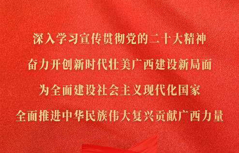 深入學習宣傳貫徹黨的二十大精神，奮力開創新時代壯美廣西建設新局面，為全面建設社會主義現代化國家、全面推進中華民族偉大復興貢獻廣西力量